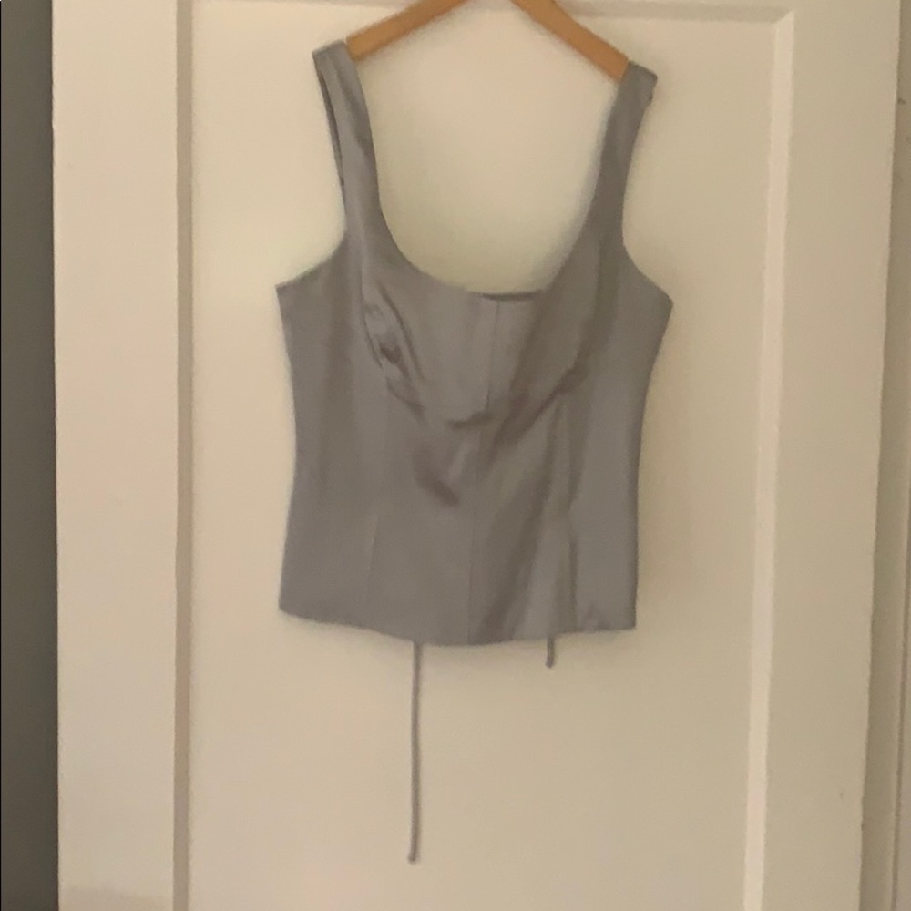 Silky fitted strappy top